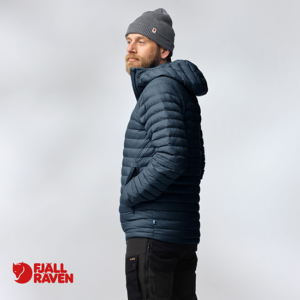 FJALL RAVEN-86119-EXPEDITION LATT-DOUDOUNE À CAPUCHE-HOMME-560 NAVY-MARINE-CÔTÉ