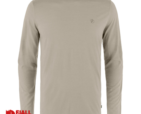 FJALL RAVEN-87194-ABISKO WOOL LS M-TEE-SHIRT LAINE MANCHES LONGUES-HOMME-114 LIGHT FOSSIL-BEIGE