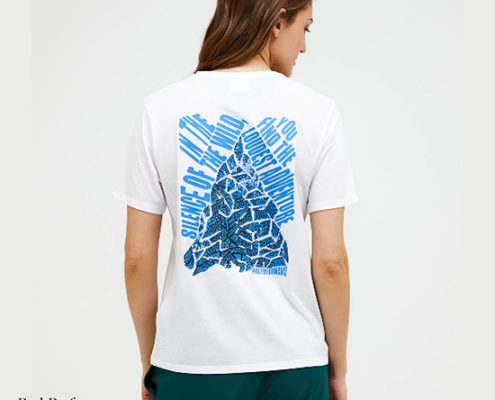 PEAK PERFORMANCE-G79742350-EXPLORE GRAPHIC TEE-TEE SHIRT-FEMME-WHITE TRUE BLUE-BLANC-DOS