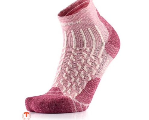 THERM-IC-T25-6100-002-OUTDOOR LIGHT LINEN W ANKLE-CHAUSSETTES DE RANDONNÉE-FEMME-54 PASTEL STRAWBERRY-ROSE