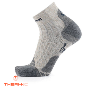 THERM-IC-T25-6100-003-OUTDOOR LIGHT LINEN ANKLE-CHAUSSETTES DE RANDONNÉE-HOMME-53 LIGHT GREY CHARCOAL-GRIS-CÔTÉ