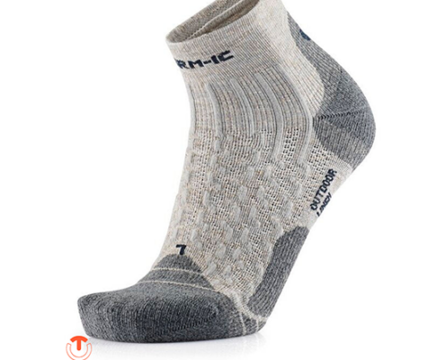 THERM-IC-T25-6100-003-OUTDOOR LIGHT LINEN ANKLE-CHAUSSETTES DE RANDONNÉE-HOMME-53 LIGHT GREY CHARCOAL-GRIS
