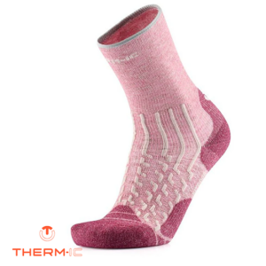 THERM-IC-T25-6150-002-OUTDOOR LIGHT LINEN W ANKLE-CHAUSSETTES DE RANDONNÉE-FEMME-54 PASTEL STRAWBERRY-ROSE