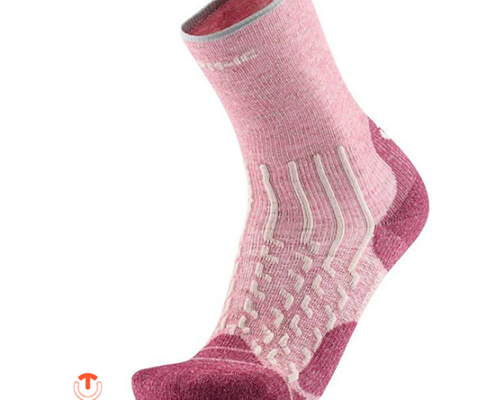 THERM-IC-T25-6150-002-OUTDOOR LIGHT LINEN W ANKLE-CHAUSSETTES DE RANDONNÉE-FEMME-54 PASTEL STRAWBERRY-ROSE