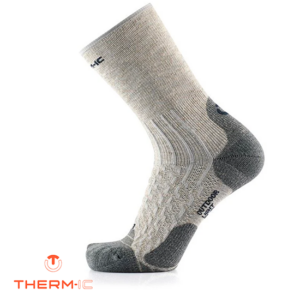 THERM-IC-T25-6150-003-OUTDOOR LIGHT LINEN CRAW-CHAUSSETTES DE RANDONNÉE-HOMME-53 LIGHT GREY CHARCOAL-GRIS-CÔTÉ