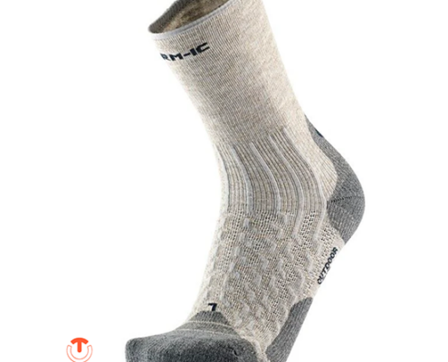 THERM-IC-T25-6150-003-OUTDOOR LIGHT LINEN CRAW-CHAUSSETTES DE RANDONNÉE-HOMME-53 LIGHT GREY CHARCOAL-GRIS