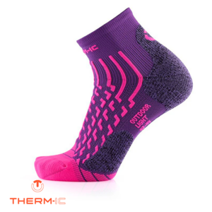 THERM-IC-T256400-002-OUTDOOR LIGHT W ANKLE-CHAUSSETTES DE RANDONNÉE-FEMME-VIOLET MAGENTA-VIOLET-CÔTÉ