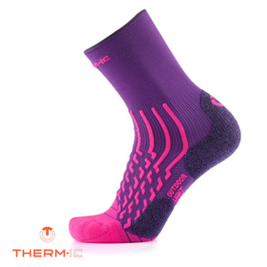 THERM-IC-T25-6450-002-OUTDOOR LIGHT W CREW-CHAUSSETTES DE RANDONNÉE-FEMME-64 VIOLET MAGENTA-VIOLET-CÔTÉ