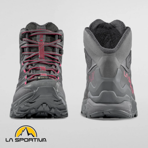 LA SPORTIVA-ZFHS110G19-ULTRA RAPTOR III MID GTX-CHAUSSURES DE RANDONNÉE-FEMME-ONYX AZALEA-GRIS-AVANT + ARRIERE